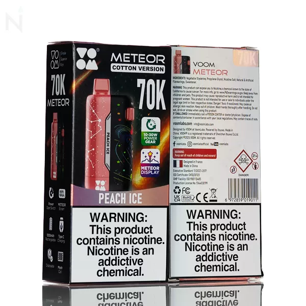 Voom Meteor 70K 70,000 Puffs Disposable Vape - 20mL - Miami Mint - Image 3