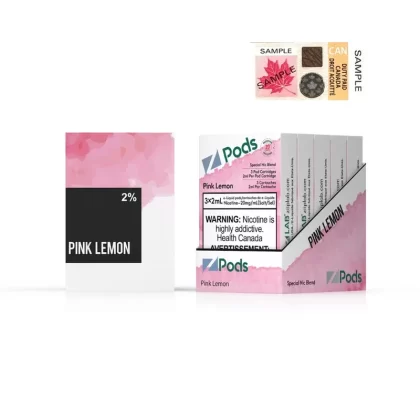 Zpods STLTH Compatible – Pink Lemon - Supreme Nic Blend – 20MG with 50 MG Throat Hit; Ontario, Outside Ontario