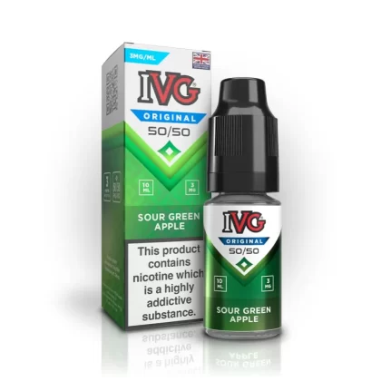 IVG Original 50/50 Sour Green Apple - 10 Pack - 12mg