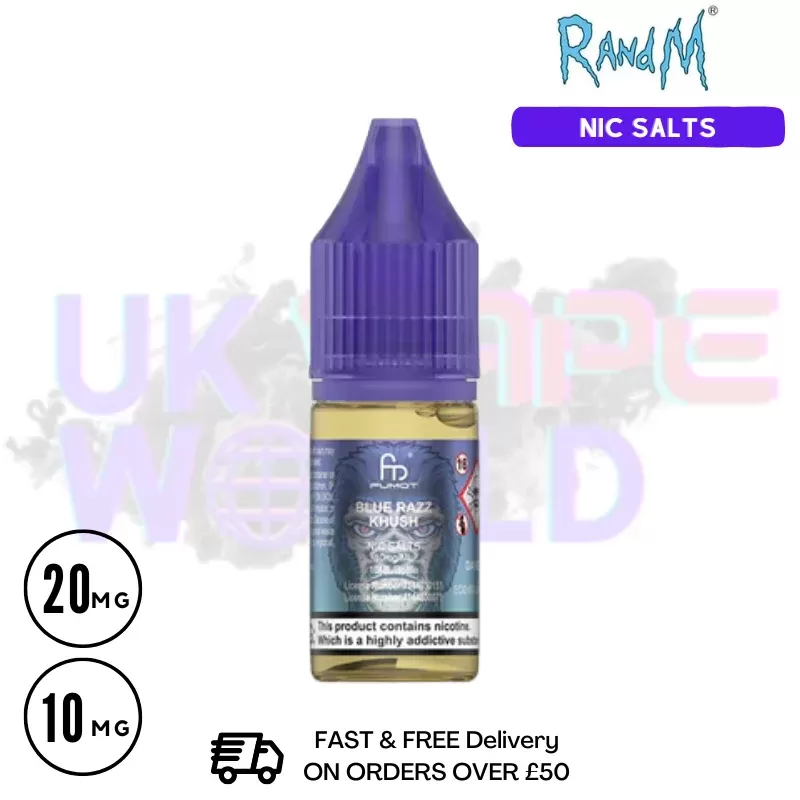 Blue Razz Kush RandM Tornado 7000 Nic Salt 10ML eLiquid