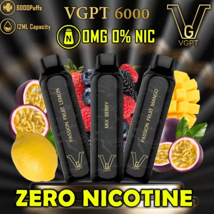 VGPT Disposable Vape Zero Nicotine - Peach / 0 mg