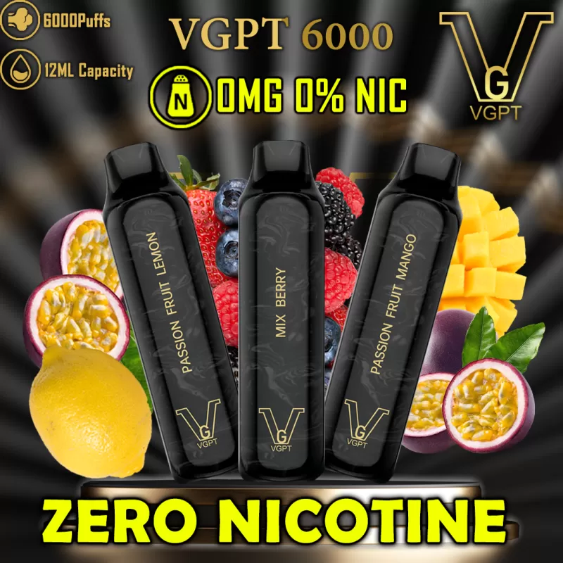 VGPT Disposable Vape Zero Nicotine - Peach / 0 mg