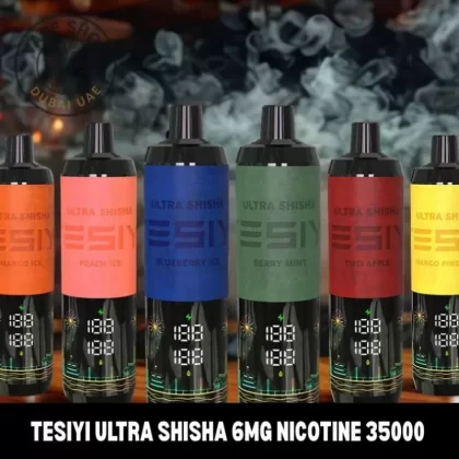 Tesiyi Ultra Shisha 6Mg Nicotine 35000 Puffs Uae - Vape Product, FULL BOX 10 DEVICE; Berry Mint, Blueberry Ice (FB4FC9)