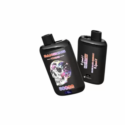 Bang King Twins 50000 Puffs Double Flavor Disposable Vape - Blue Razz Ice & Blue Razz Cherry, Strawberry Watermelon & Strawberry Ice Cream; 3-nicotine, 2-nicotine (919416)