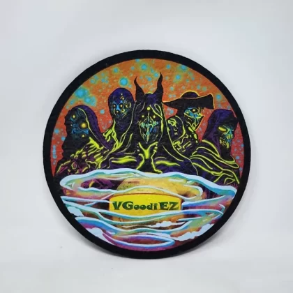 VGoodiEZ Crohnabist Designed- Series 3, Slide #4 “Heavy Squad” (8″ Round) Mat by Moodmats