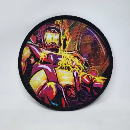 VGoodiEZ Crohnabist Designed- Series 3, Slide #1 “Dabtron” (8″ Round) Mat by Moodmats - Ejuicewarehouse
