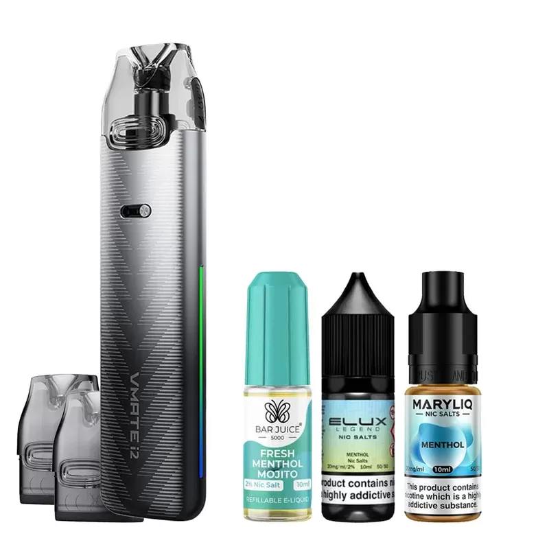 Voopoo VMATE i2 Menthol Bundle - Colour#Dawn Blue>Ruby Red>Forest Green>Neon>Matte Black>Rosy (2FD970)