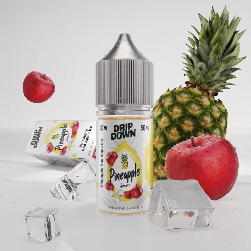 Drip Down Pineapple- Pineapple Red Apple Ice 30ml (30, 50mg) - Vape Product, Vape Product