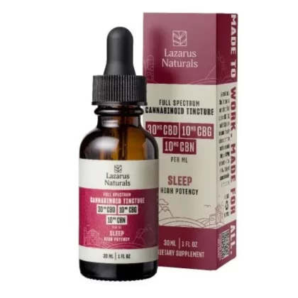 High Potency CBD Oil Tincture for Sleep with CBG & CBN – Lazarus Naturals