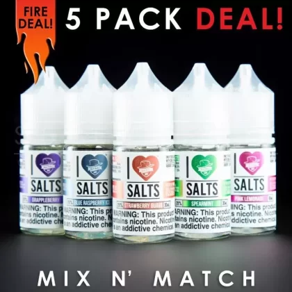 I Love Salts Nic Salt – Mix and Match (5 Pack) 150ml