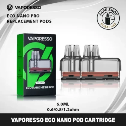 Vaporesso Eco Nano Pod Cartridge In Dubai, UAE - 0.8Ω Mesh, 1.2Ω Mesh (927157)