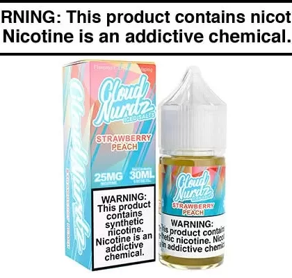STRAWBERRY PEACH ICED BY CLOUD NURDZ SALT 30ML - Vapejuice