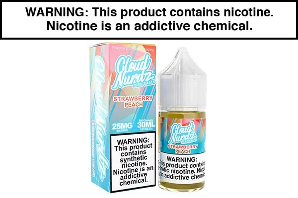 STRAWBERRY PEACH ICED BY CLOUD NURDZ SALT 30ML - Vapejuice