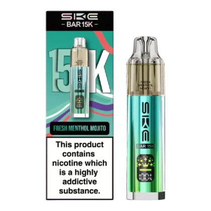 SKE Bar 15K Prefilled Pod Kit Fresh Menthol Mojito - Nicotine Strength#20mg (AC325F)