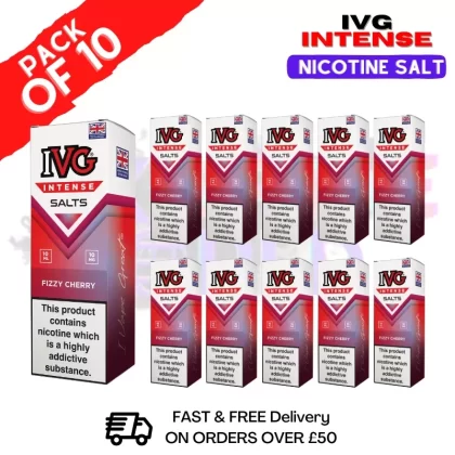Fizzy Cherry IVG Intense Nic Salt Box Of 10