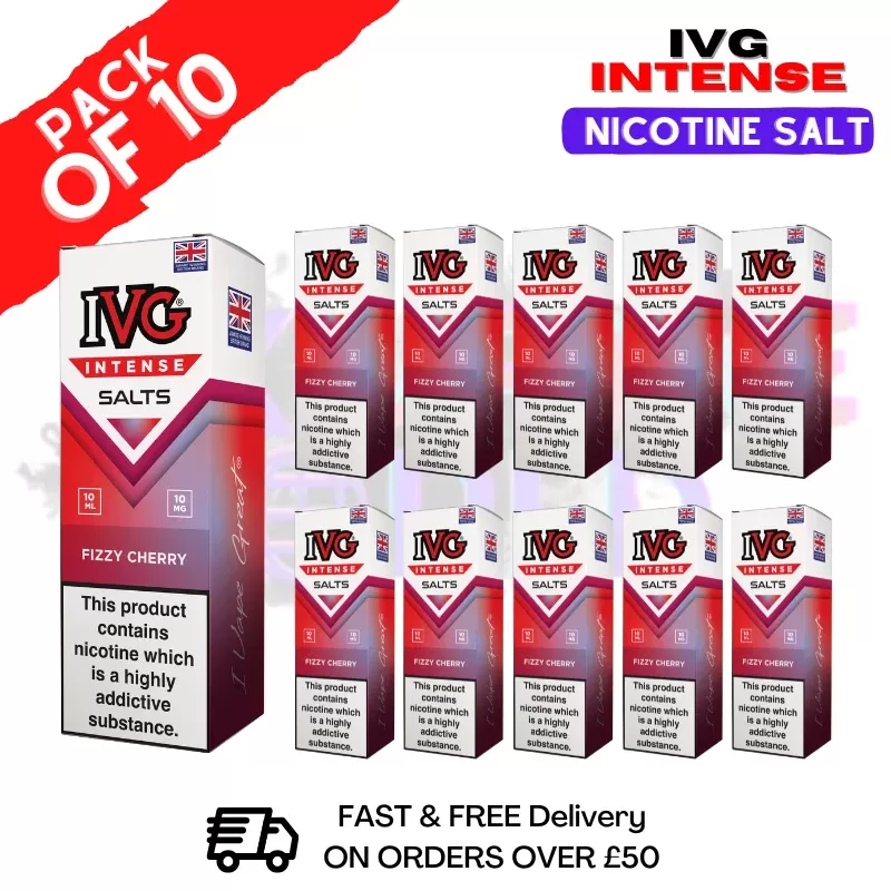 Fizzy Cherry IVG Intense Nic Salt Box Of 10