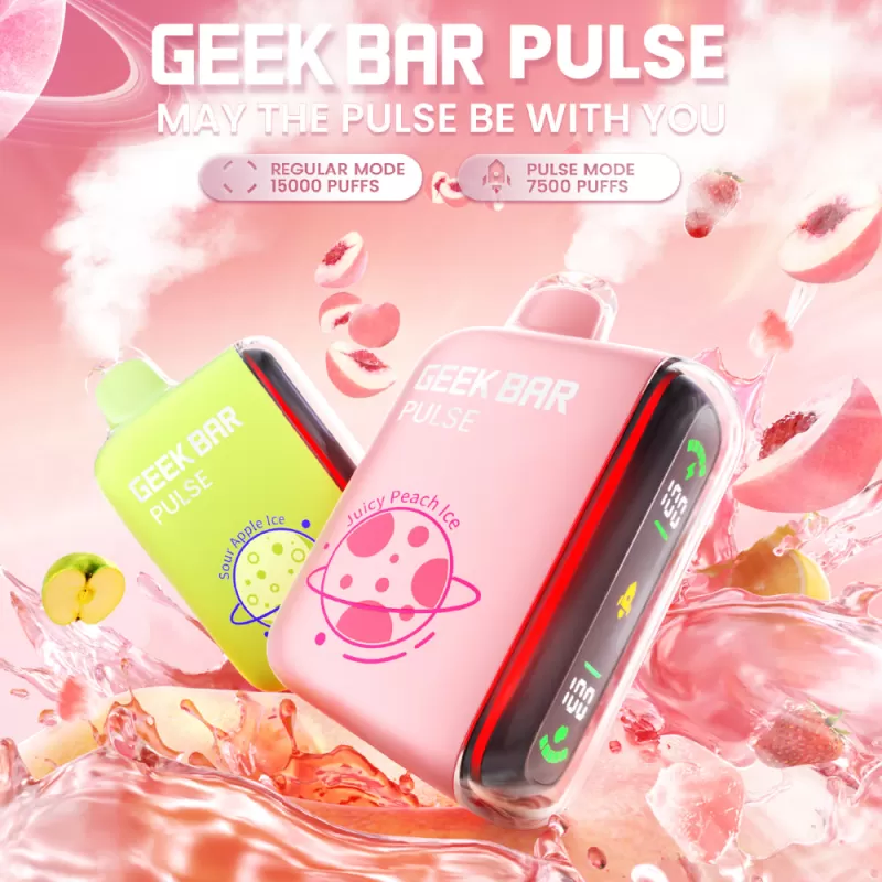 Geek Bar Pulse 15K Disposable Device - 15000 Puffs - Strawberry Mango (Planet Edition)