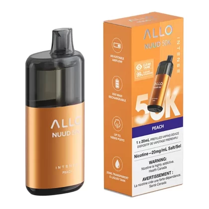 Allo Intense Nuud 50K Disposable Vape Device – Peach 20ml