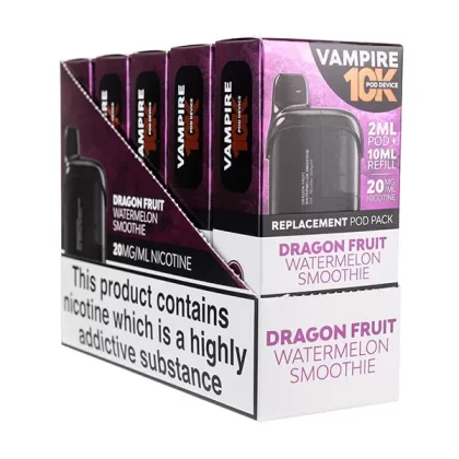 Vampire Vape 10K Prefilled Pod + Refill [Box of 5] - Sweet & Sour Cherry