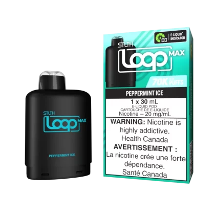 STLTH LOOP MAX Pod Pack - Peppermint Ice - 20 mg/mL (wholeseller) - Excise ON, 20 mg/mL (wholeseller) - Excise MB
