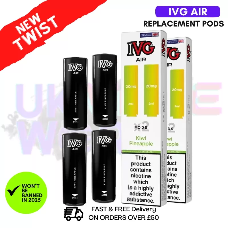 IVG AIR Pods Kiwi Pineapple Pack Of 4