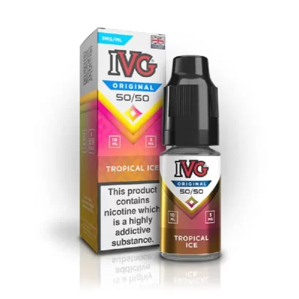 IVG Original 50/50 10ml E-Liquid Tropical Ice - Nicotine strength#3mg>6mg>12mg (90D6AE)