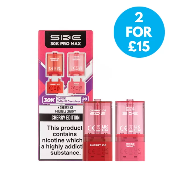 SKE Crystal 30k Pro Max 20mg (2%) Refill Pack - Vape Co
