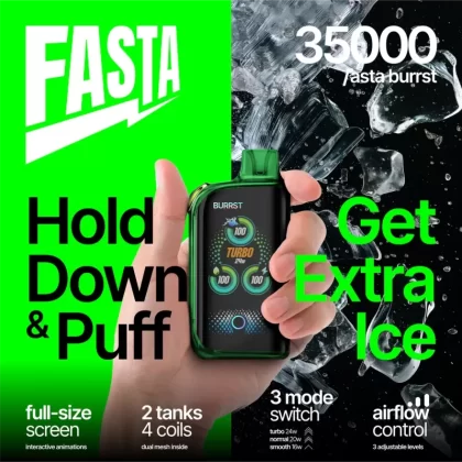 Fasta Burrst Disposable Vape 35,000 Puff 25mL 50mg - Fcuking FAB + Fcuking FAB Soda, Grape B Pop + Grape Soda