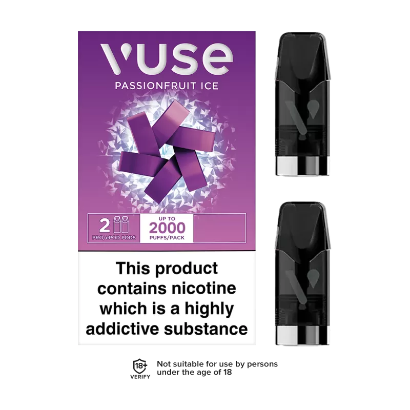 Vuse Pro Pods vPro Passionfruit Ice - 18mg - Vape Product (35FD9A)