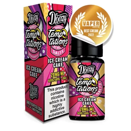 Ice Cream Cake Temptations Doozy Vape Co Nic Salt E-Liquid - 10mg