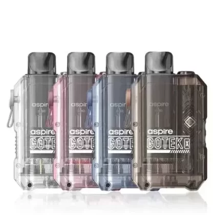 Aspire Gotek X Pod Vape Kit - Colour#Translucent Black>Translucent Amber>Translucent Royal Blue>Translucent Pink>Transparent>Translucent Green>Translucent Orange>Translucent Violet>Transluce