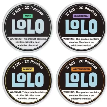LoLo Nicotine Pouches - Pack Count#Single Pack~Flavor#Blueberry>Mango>Mint>Wintergreen~Nicotine#3MG>6MG>9MG>12MG