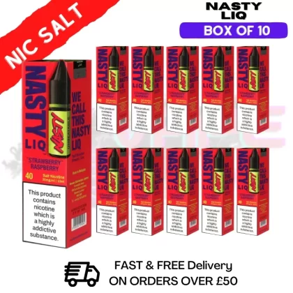 Strawberry Raspberry – NastyLiq Nic Salt Box Of 10