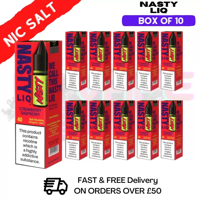 Strawberry Raspberry – NastyLiq Nic Salt Box Of 10