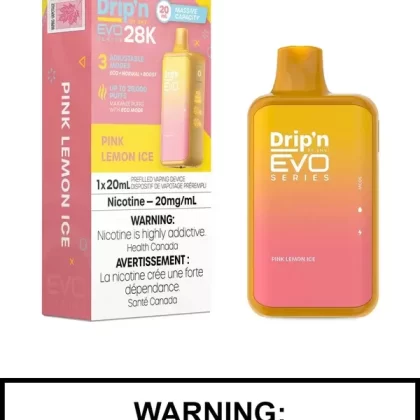Pink Lemon Ice Drip’n EVO 28K Disposable Vape