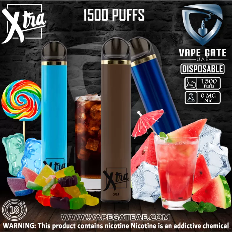 PUFF XTRA Disposable Vaporiser - 1500 puffs (0 mg) - Strawberry
