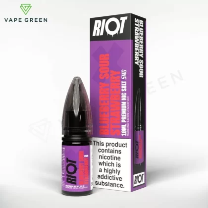Blueberry Sour Strawberry Nic Salt E-Liquid by Riot X - Eliquidsupply