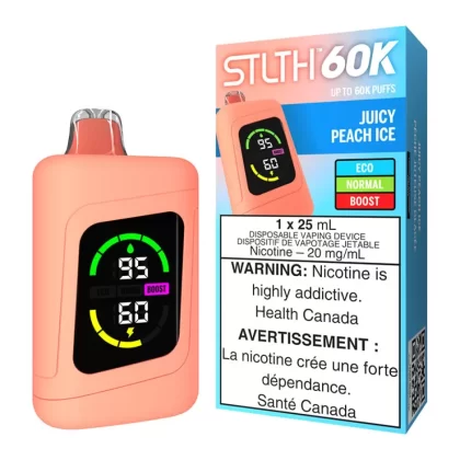 STLTH 60K Disposable Vape Device - Juicy Peach Ice - 20mg/ml