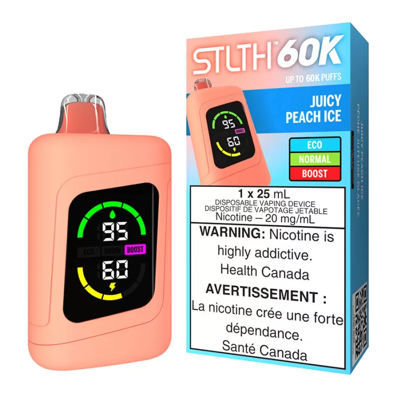 STLTH 60K Disposable Vape Device - Juicy Peach Ice - 20mg/ml