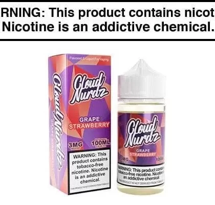GRAPE STRAWBERRY BY CLOUD NURDZ TFN 100ML - Vapejuice