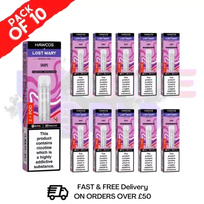 Grape Lost Mary Crystal Replacement Pods Box of 10