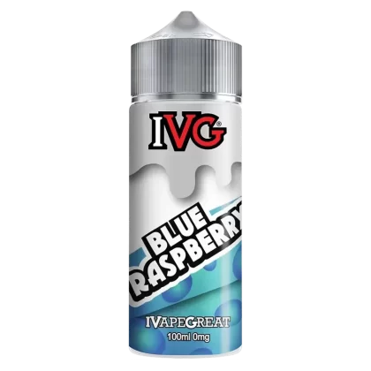 IVG Blue Raspberry Vape Juice 100ml - Nic Shots#0 Nic Shots>1 x 18mg Nic Shot>2 x 18mg Nic Shots