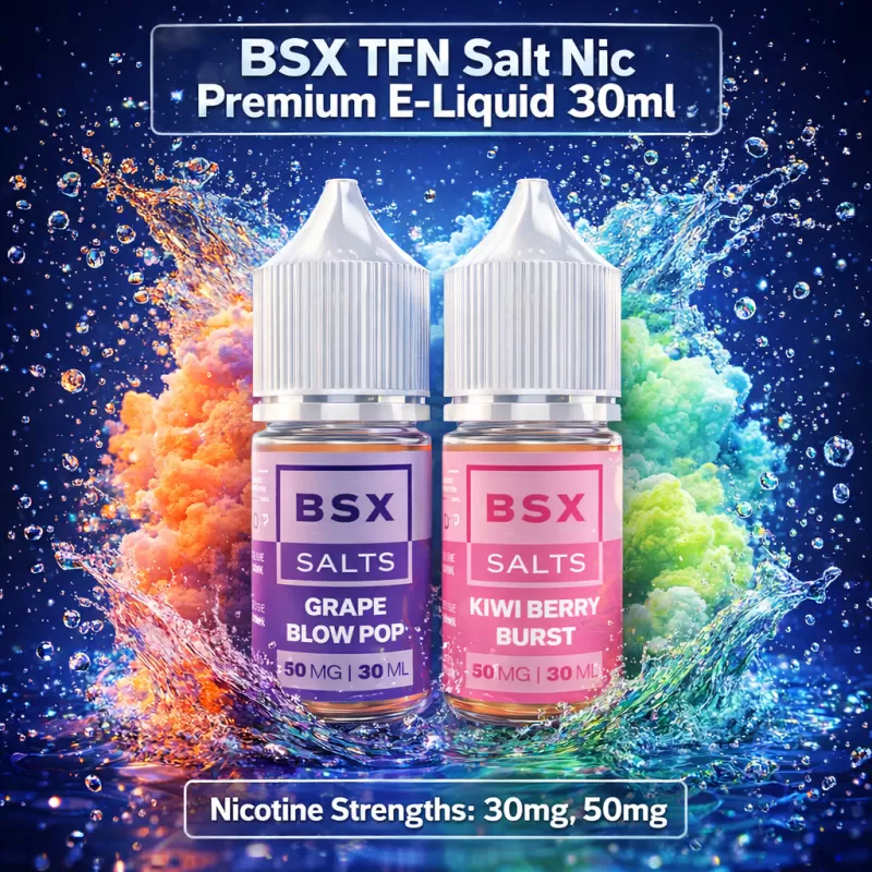 BSX TFN Salt Nic Premium E-Liquid 30ml - Strawnana Ice / 50mg
