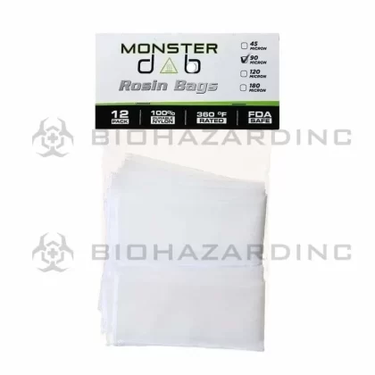 Monster Dab | Rosin Bags | 90μ – 2″ x 10″ – 12 Count - Ejuicewarehouse
