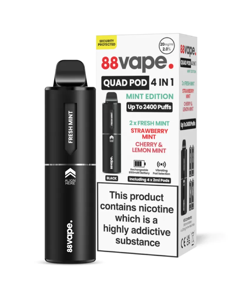 88Vape Quad Pod Kit - Sour Edition - Exp 10/09 - Image 2