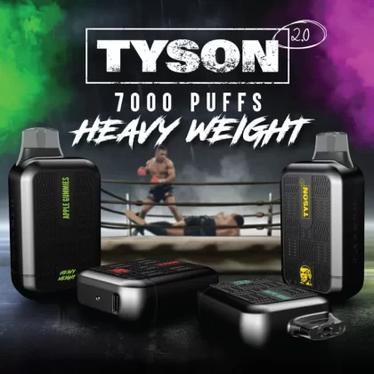 Tyson 2.0 Heavy Weight Rechargeable Disposable – 7000 Puffs - Pineapple Melon