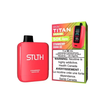 STLTH Titan Max Disposable Vape – 50k Puffs – Strawberry Guava Ice