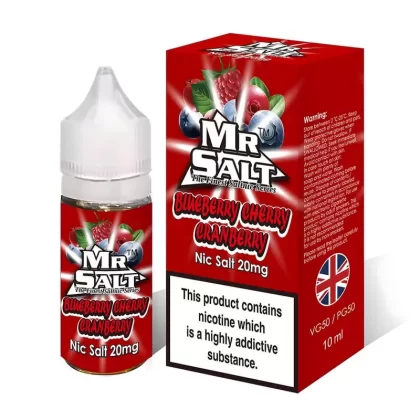 Mr Salt Blueberry Cherry Cranberry Nic Salt Vape Juice