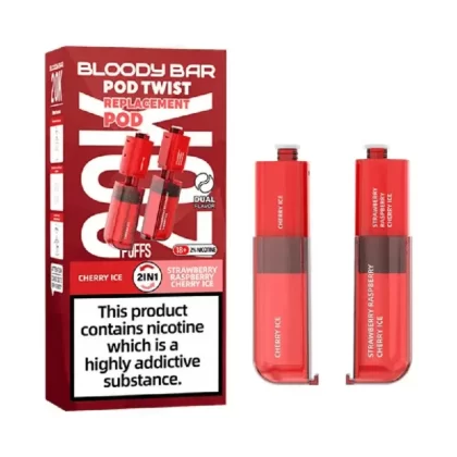Bloody Bar Pod Twist 20K Prefilled Pod Cherry Ice / Strawberry Raspberry Cherry Ice - Nicotine Strength#20mg (373533)
