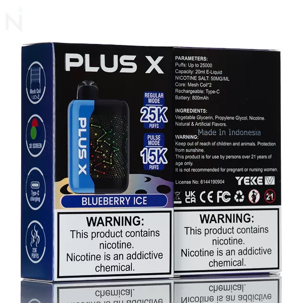 Plus X 25K Puffs Disposable Vape - 20mL - Kiwi Passionfruit Guava - Image 3